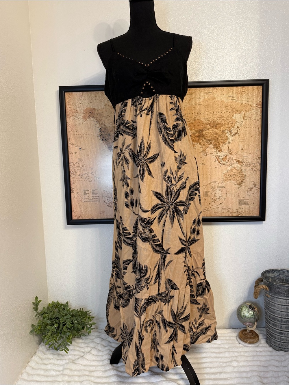 A new day linen blend maxi dress size medium